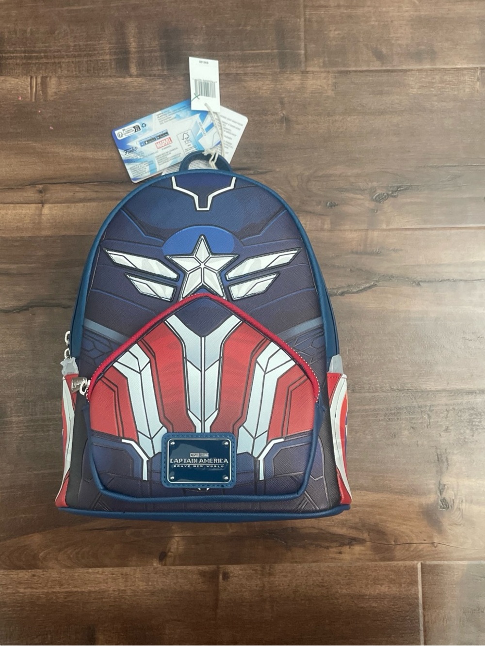 Captain America Inspired Blue and Red Loungefly Backpack